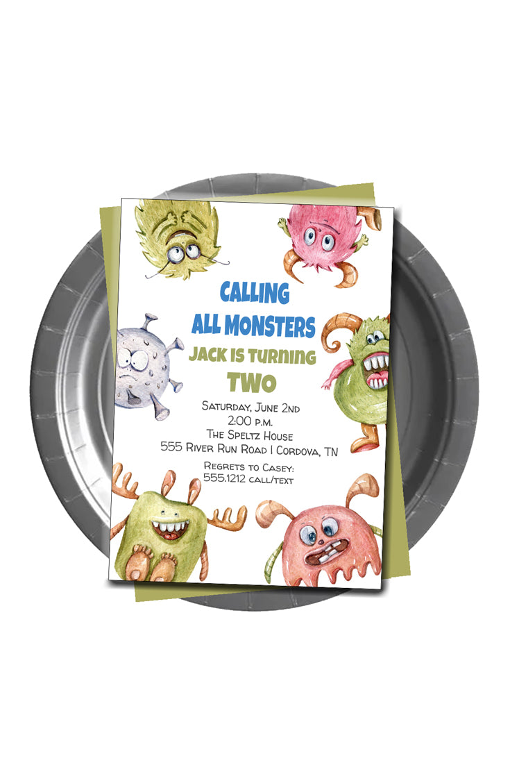 Monster Bash Birthday Invitation