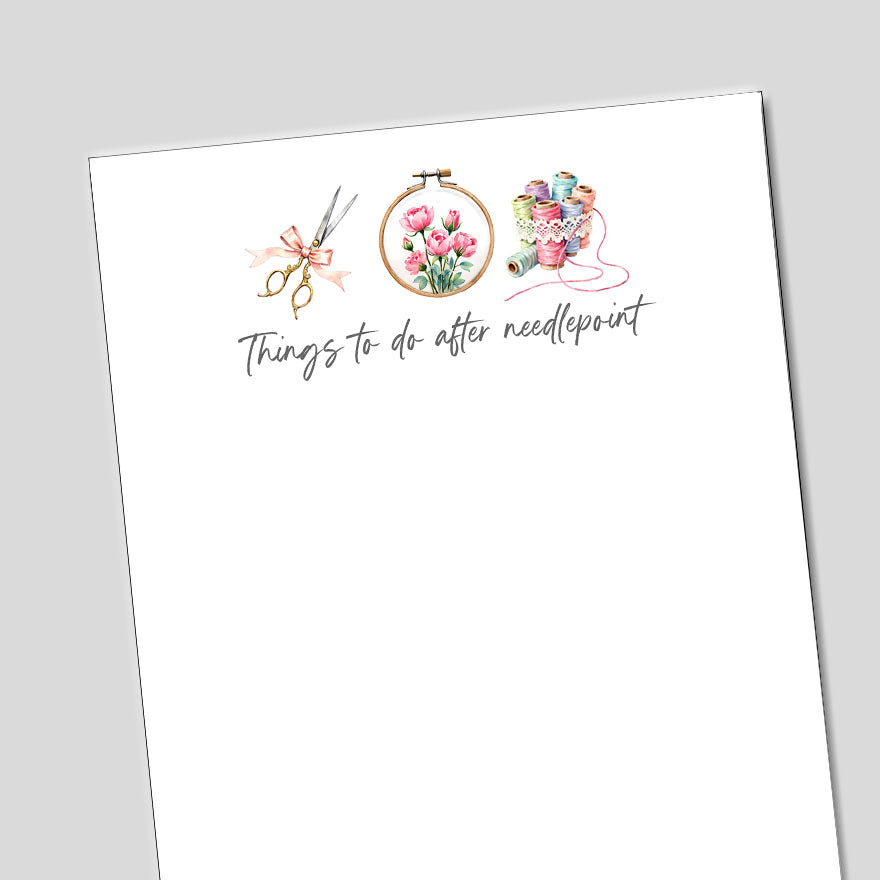 Things to do after Needlepoint Notepad