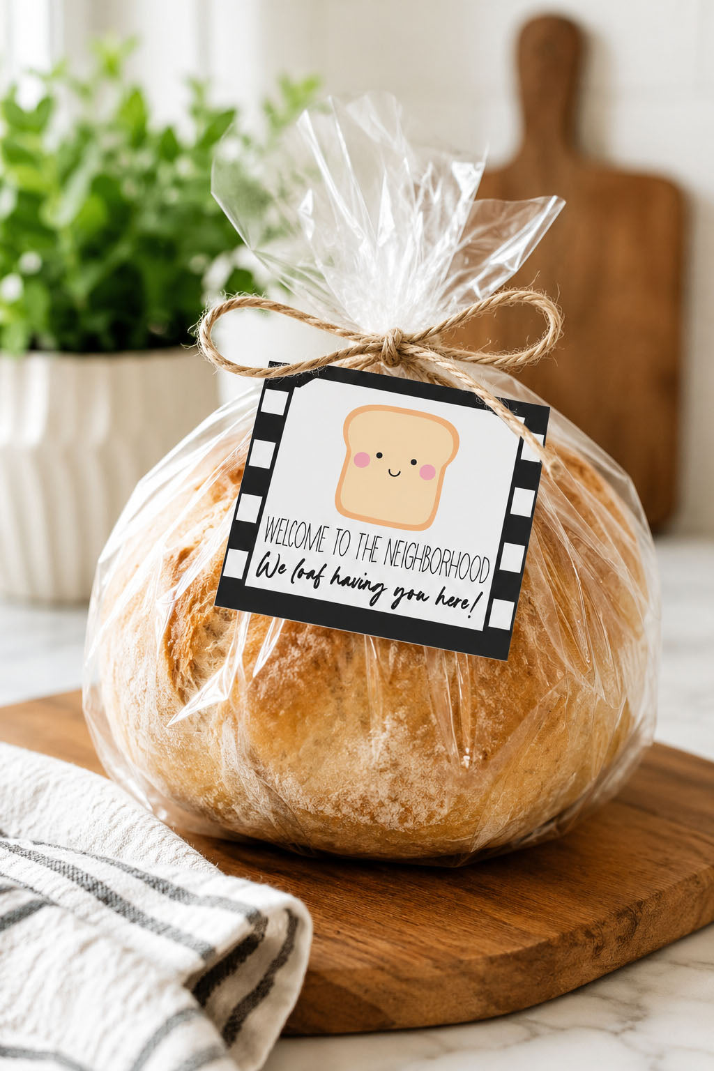 Welcome to the Neighborhood Bread Instant Download Tag
