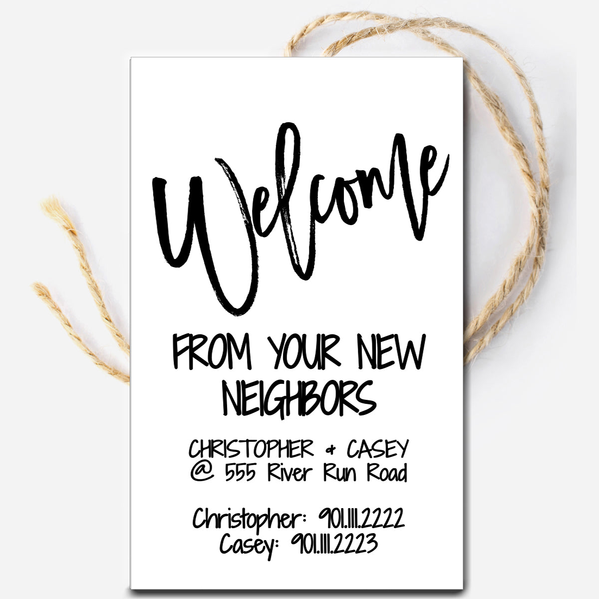 Welcome Neighbor Gift Tag