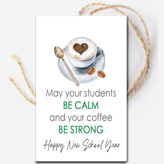 New School Year Coffee Instant Download Tag