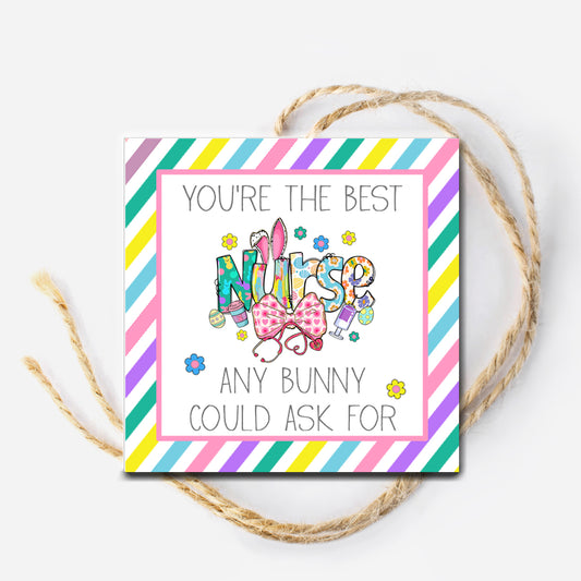 The Best Nurse Easter Instant Download Tag