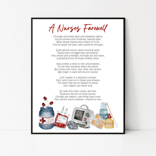 Nurses Farewell Sign Instant Download