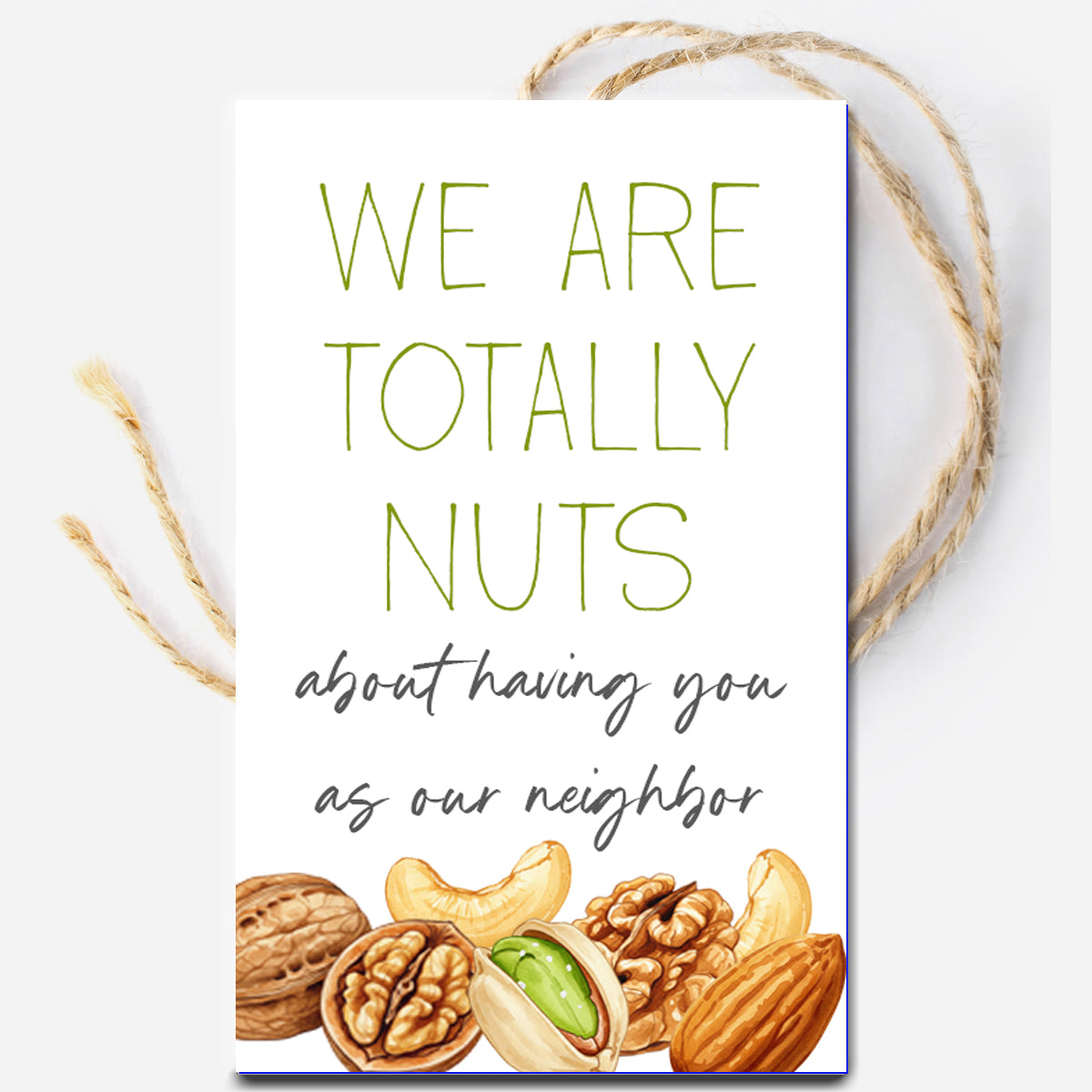 Nuts for Neighbors Instant Download Tag