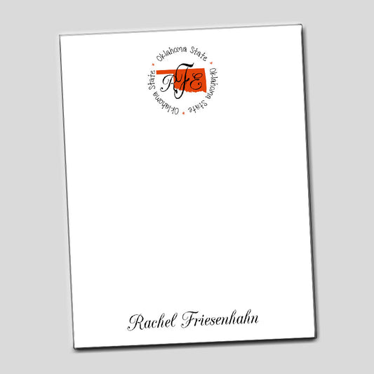 Personalized Oklahoma State Notepad
