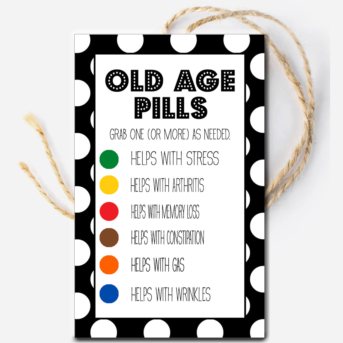 Old Age Instant Download Tag