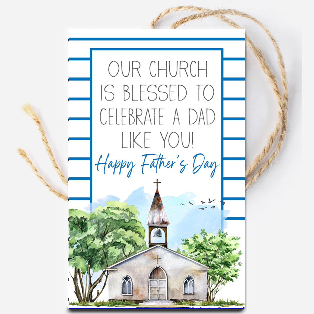 Old Church Father's Day Instant Download Tag
