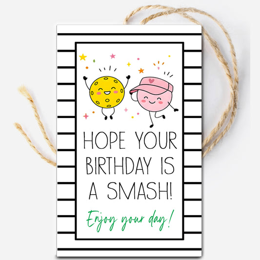 Pickleball Birthday Instant Download Tag