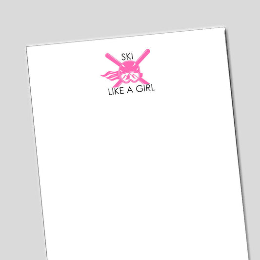 Pink Ski Notepad