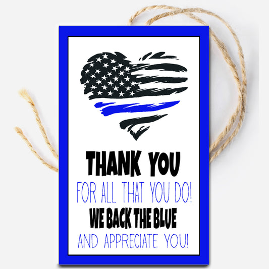 Police Appreciation Printable Tag