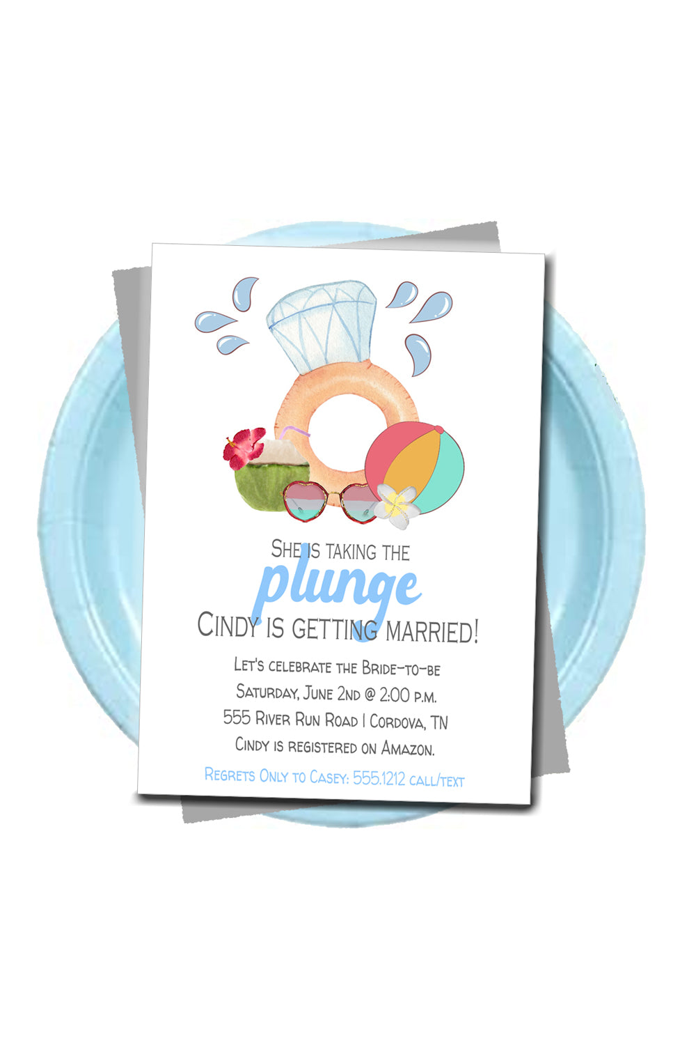 Couples Pool Party Invitation