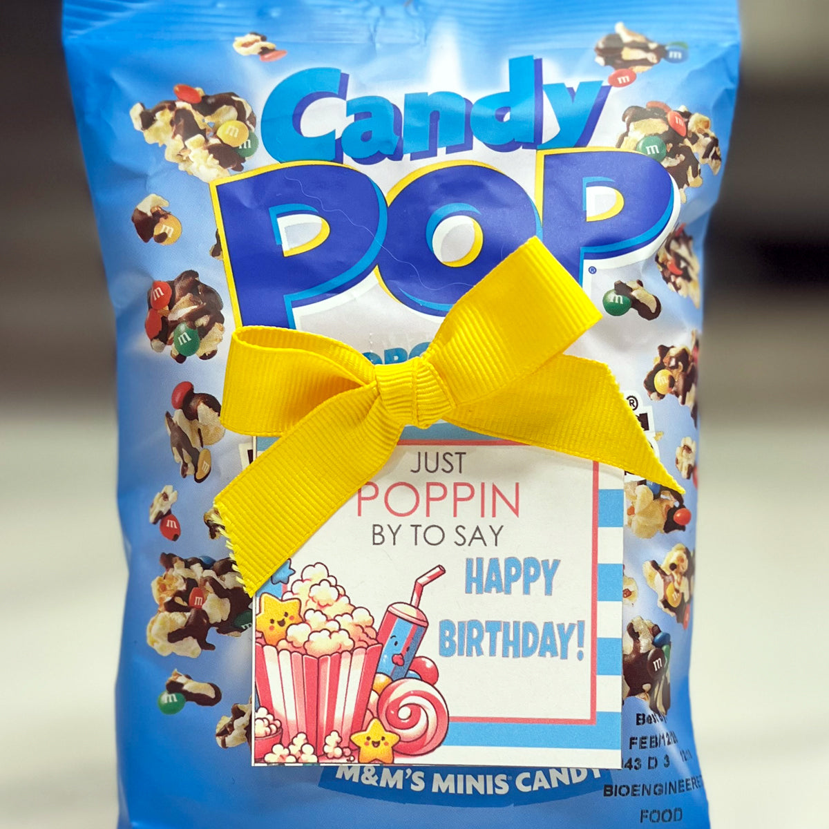 Happy Birthday Popcorn Instant Download Tag