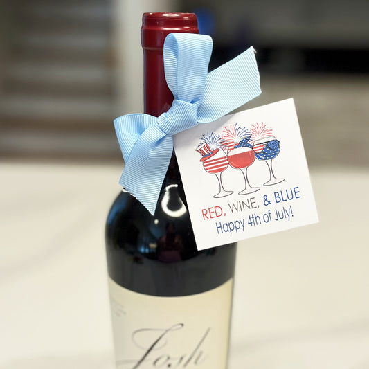 Red Wine and Blue Instant Download Tag