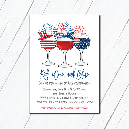 Red Wine and Blue Invitation