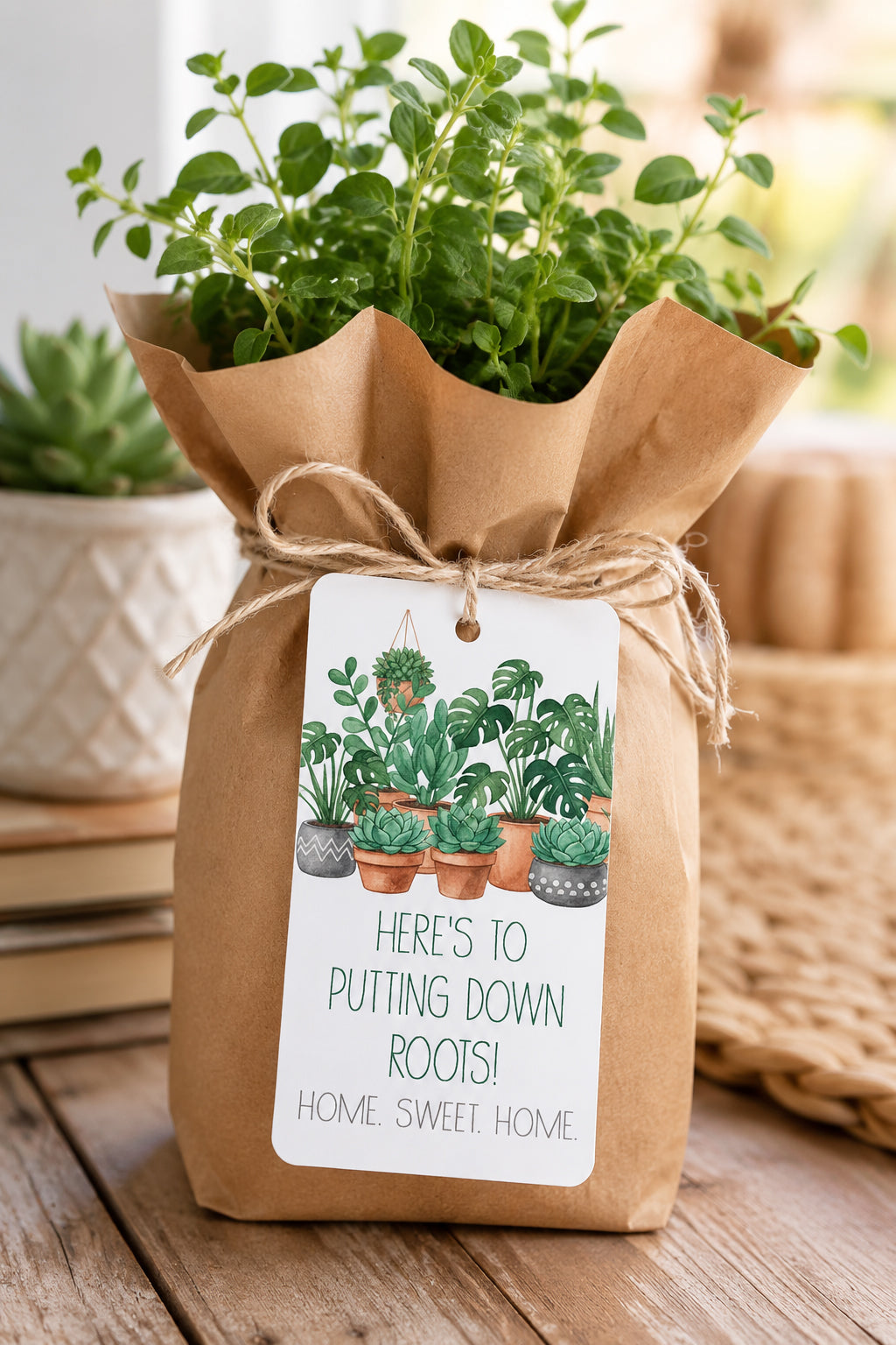 Here's to Putting Down Roots Instant Download Tag