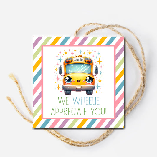 School Bus Driver Instant Download Tag