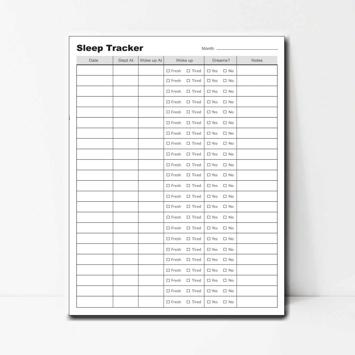Sleep Tracker Wrapper Instant Download