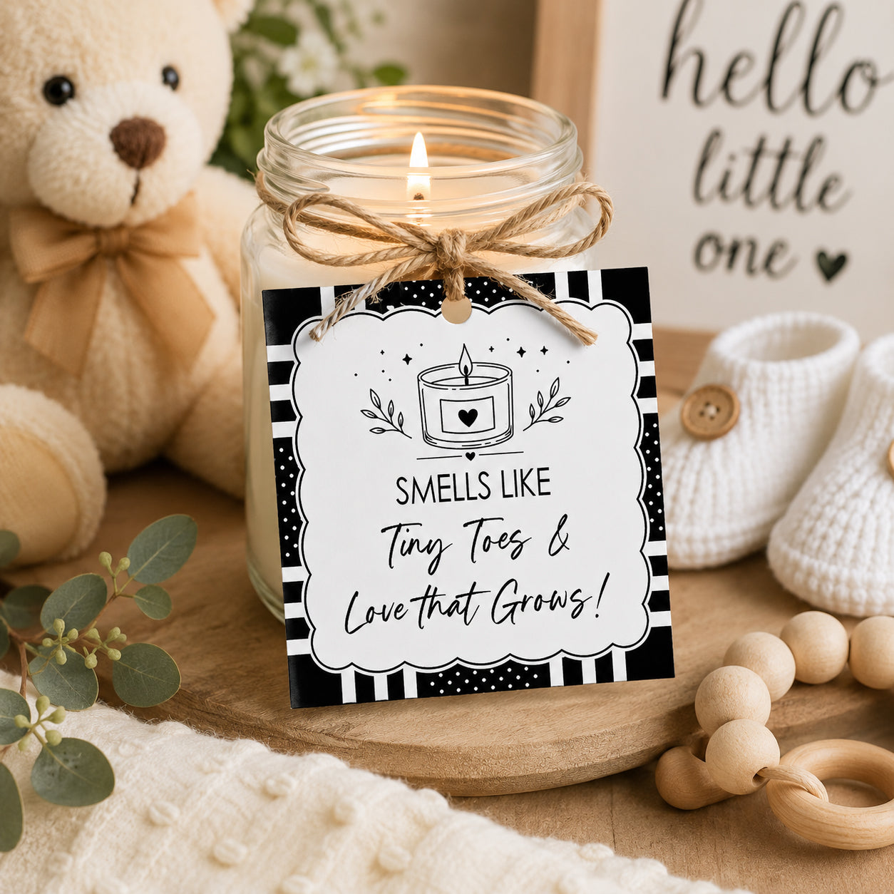 Smells like Tiny Toes & Love that Grows Instant Download Tag
