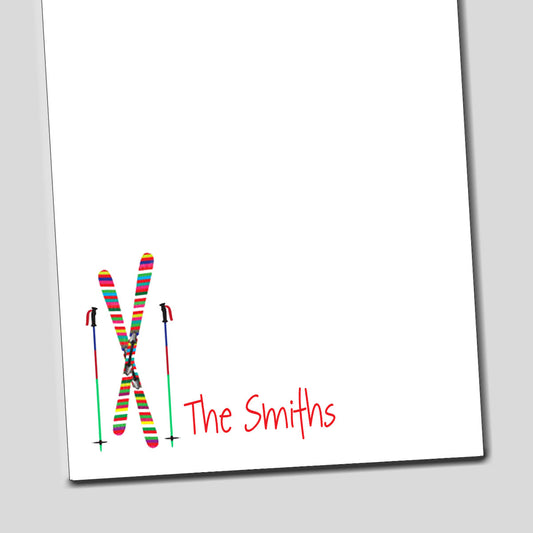 Snow Ski Notepad