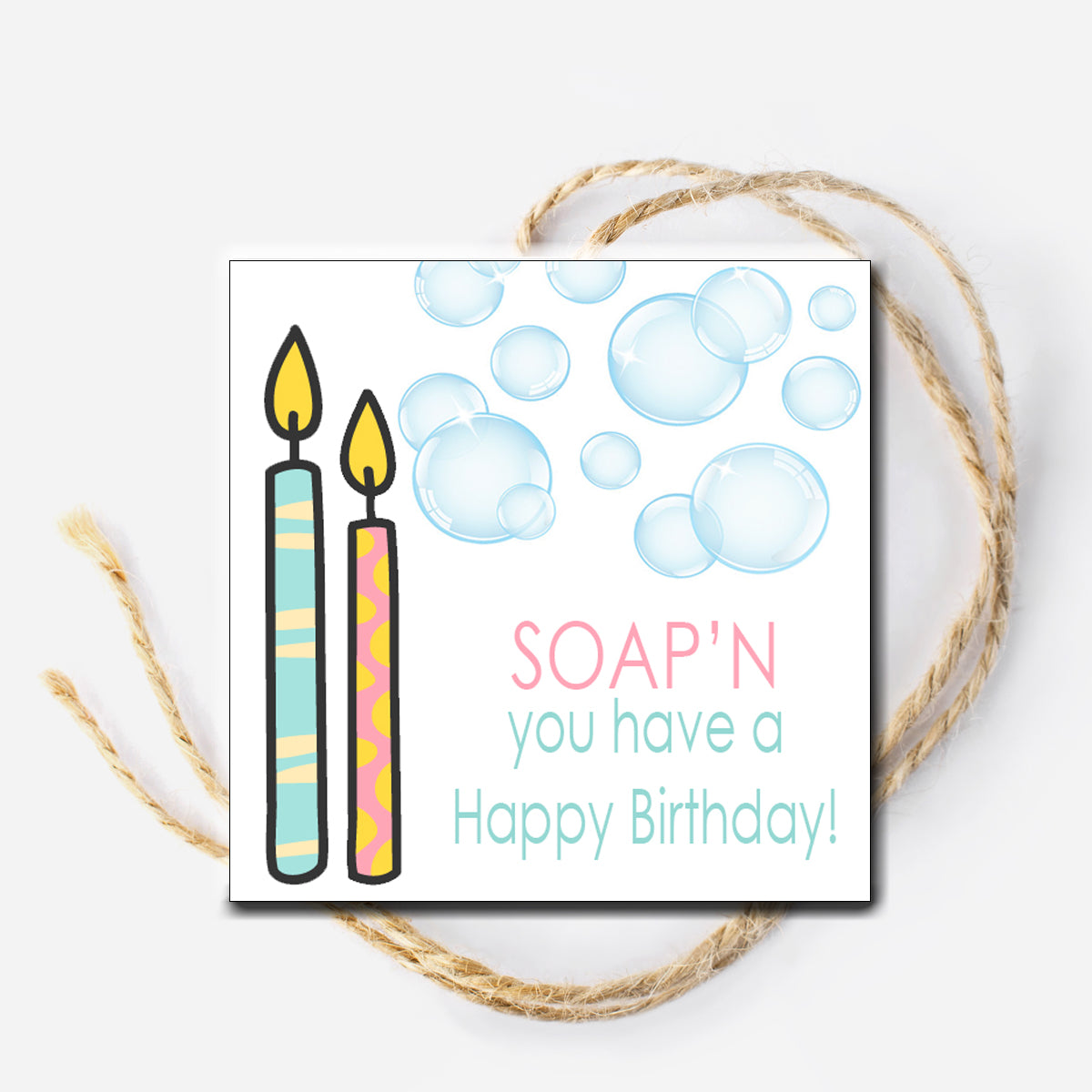 Soap Birthday Instant Download Tag