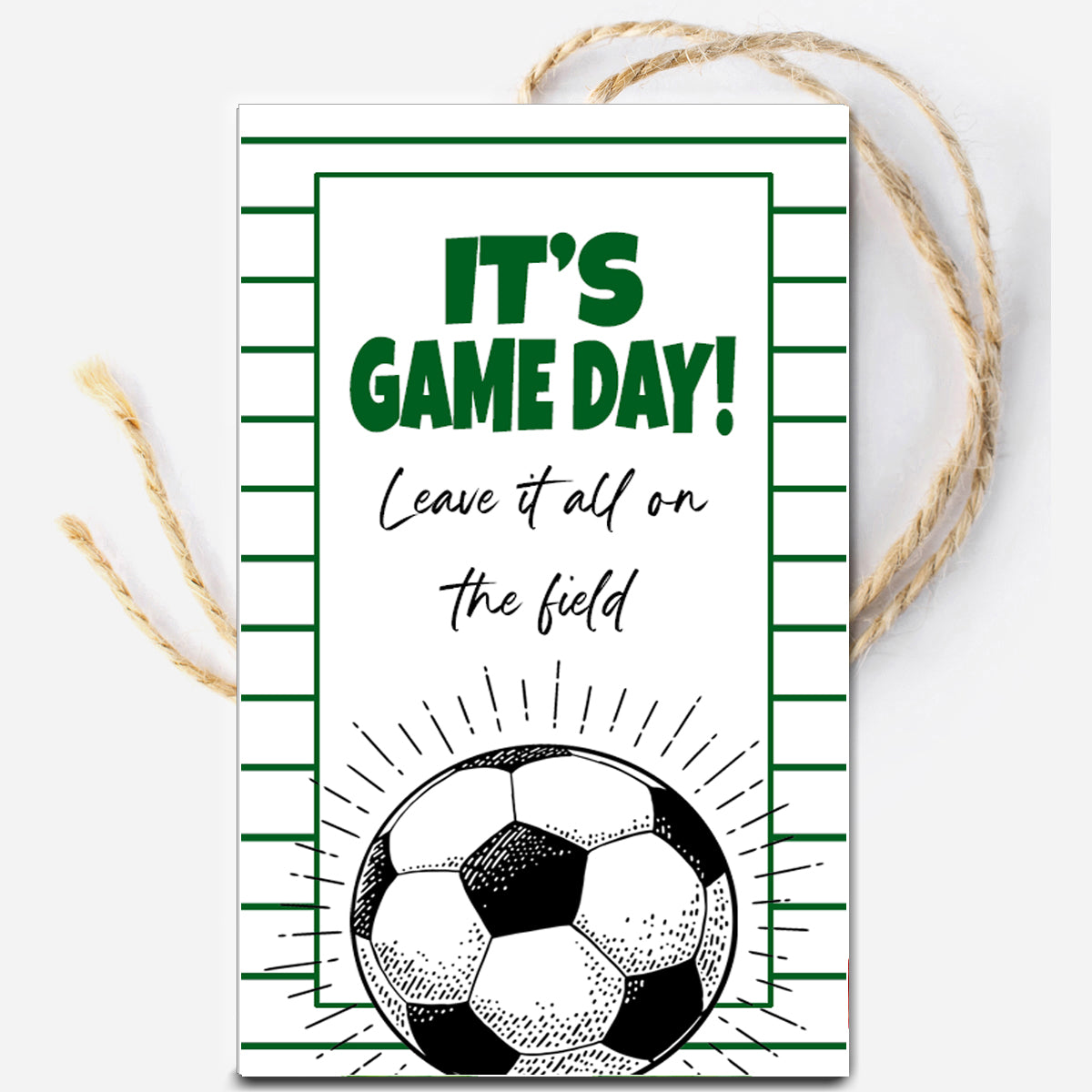 Soccer Instant Download Tag