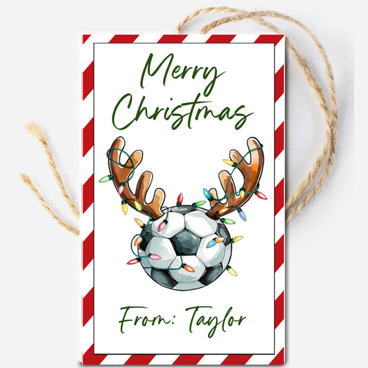Christmas Soccer Gift Tag