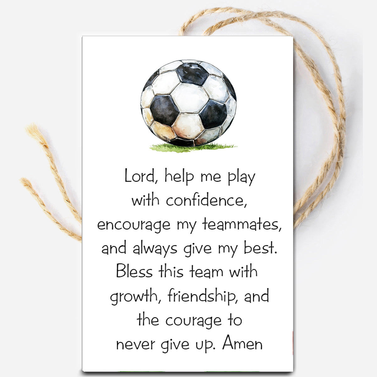 Soccer Prayer Instant Download Tag