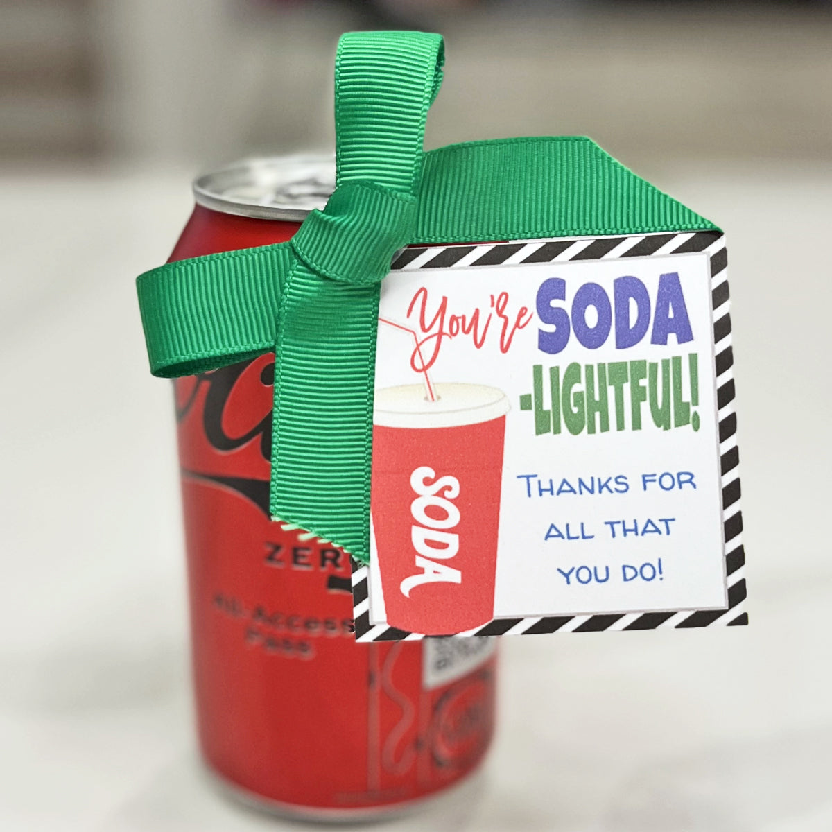 Soda-lightful Gift Tag