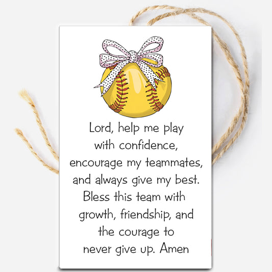 Softball Prayer Instant Download Tag