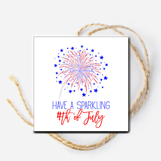Sparkling 4th of July Instant Download Tag