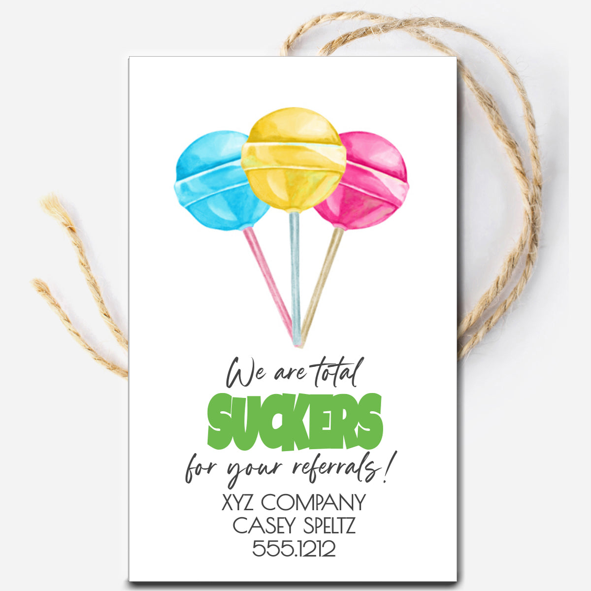 Candy Sucker Referral Tags