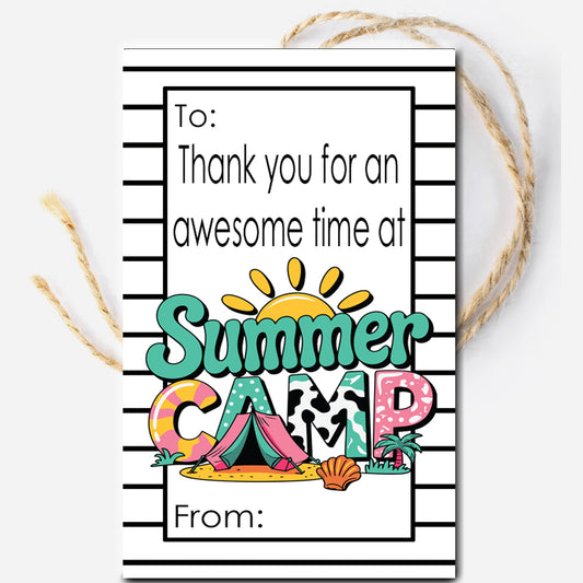 Summer Camp Instant Download Tag