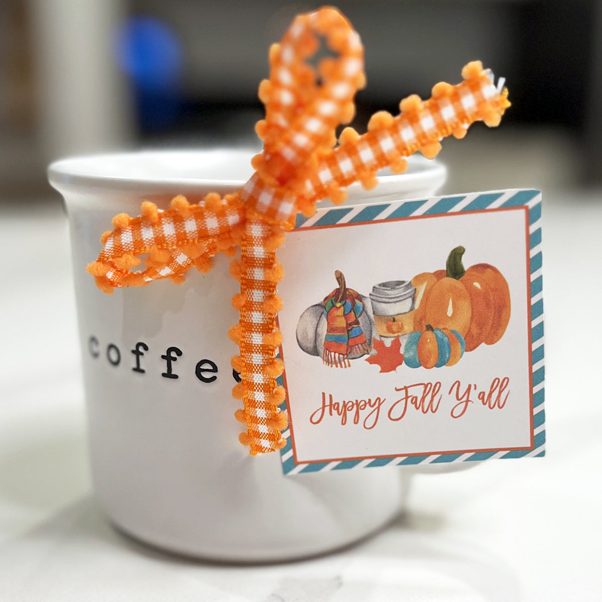 Happy Fall Yall Instant Download Tag