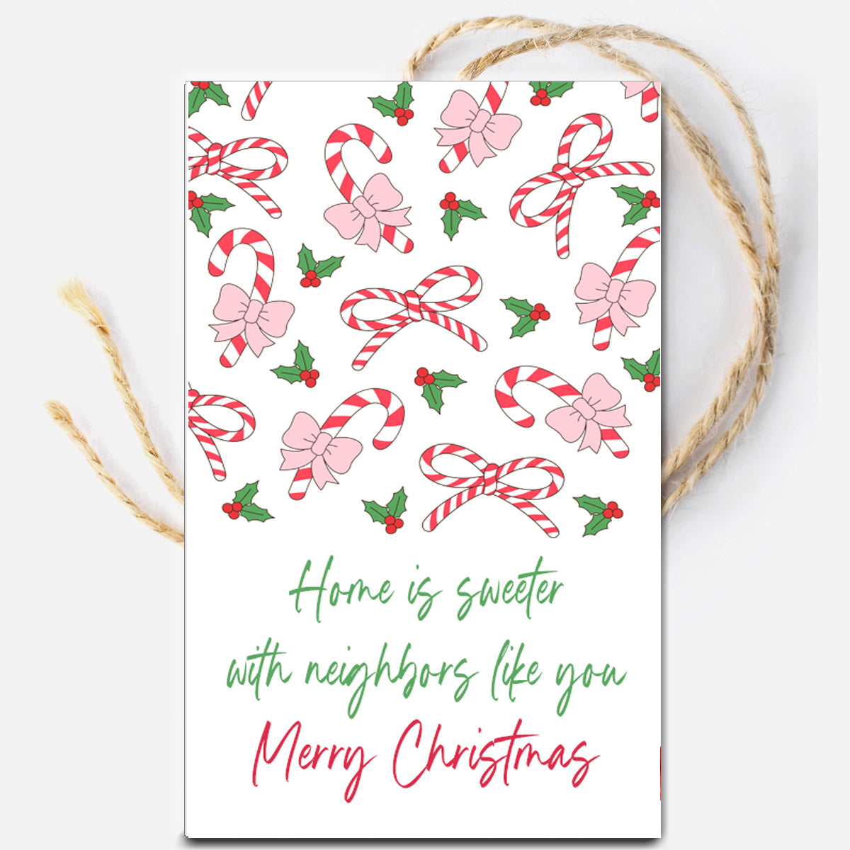 Sweet Neighbors Christmas Instant Download Tag
