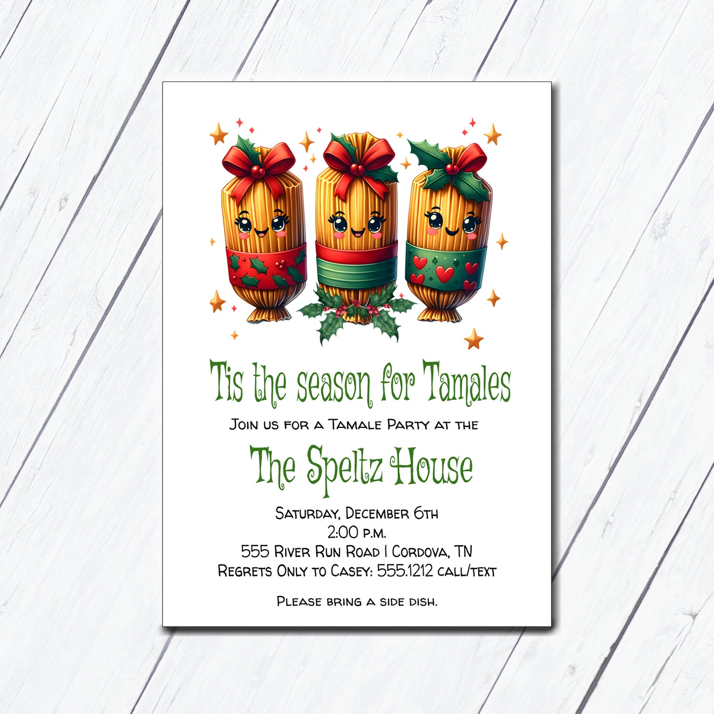 Christmas Tamale Party Invitation