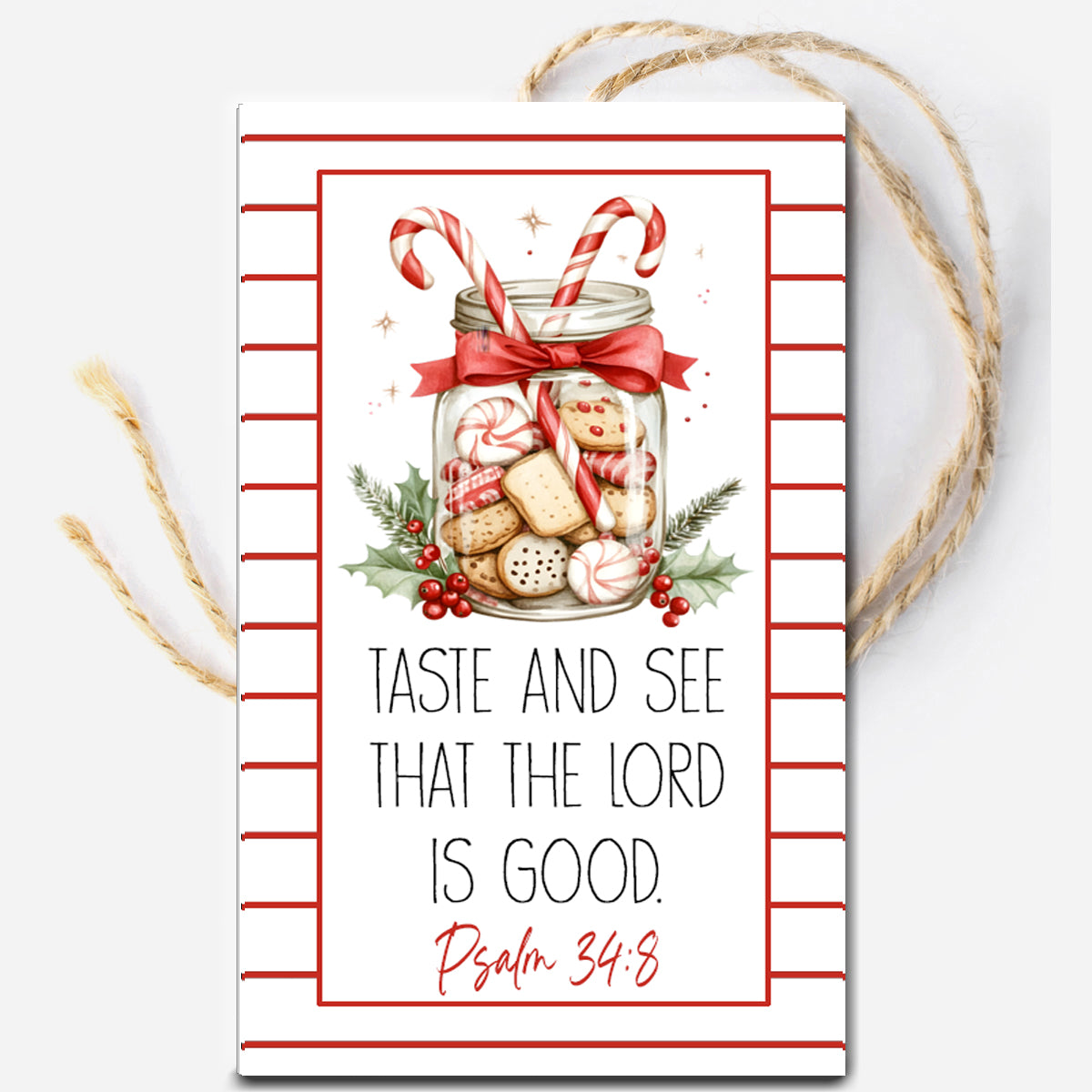 Taste and See Christmas Instant Download Tag