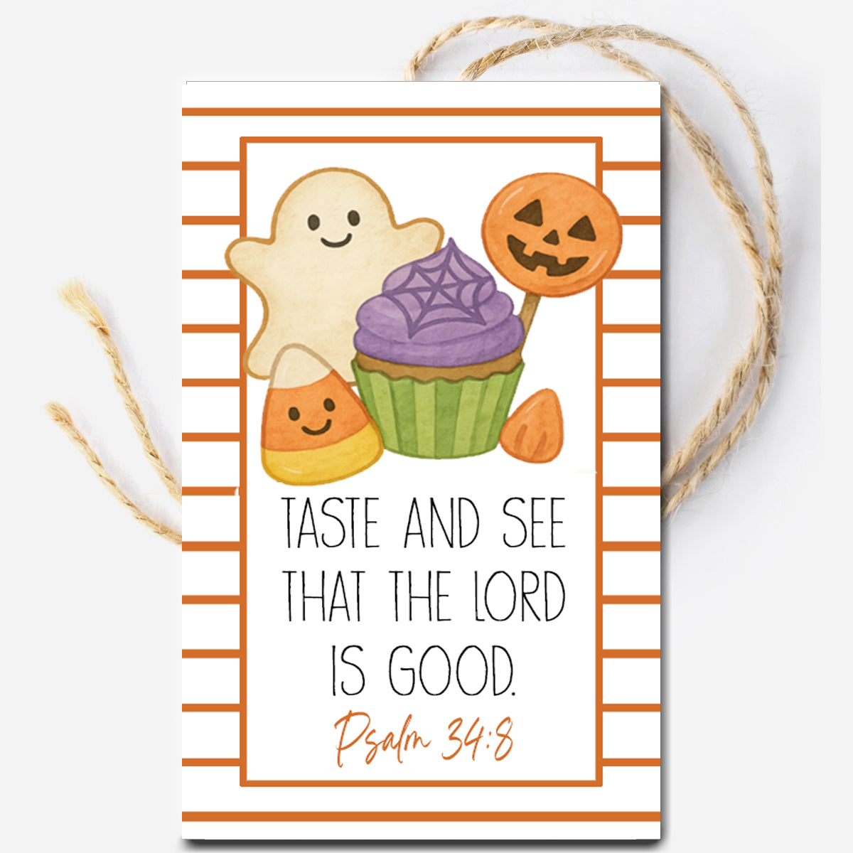 Taste and See Halloween Instant Download Tag
