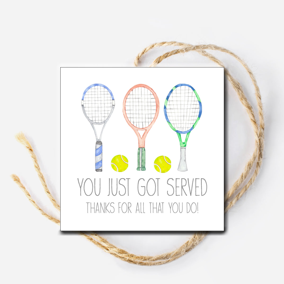Tennis Served Instant Download Tag