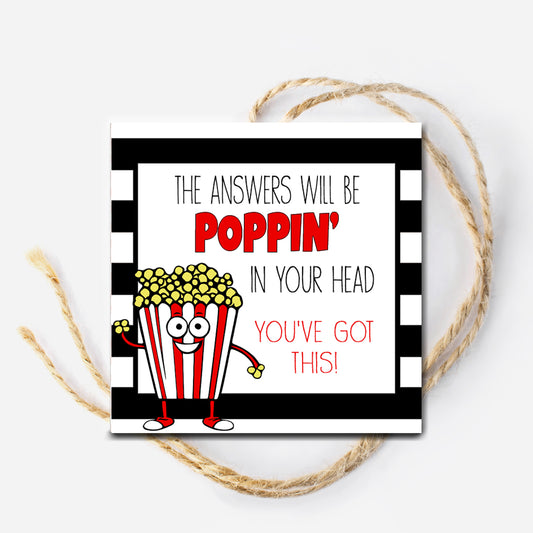 Popcorn Testing Instant Download Tag
