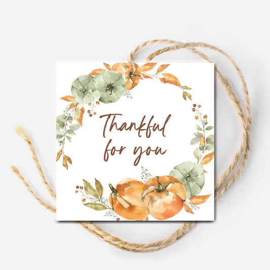 Thankful for You Wreath Gift Tag