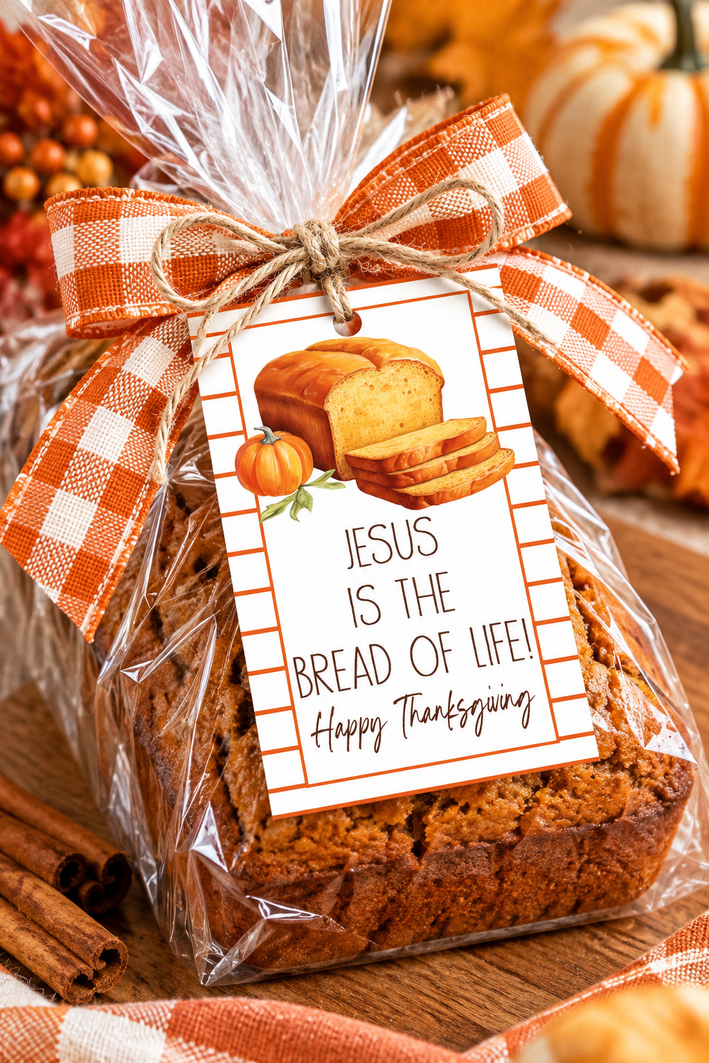 Jesus is the Bread of Life Pumpkin Bread Gift Tag