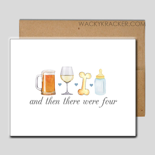 Then There Were Four Greeting Card Instant Download