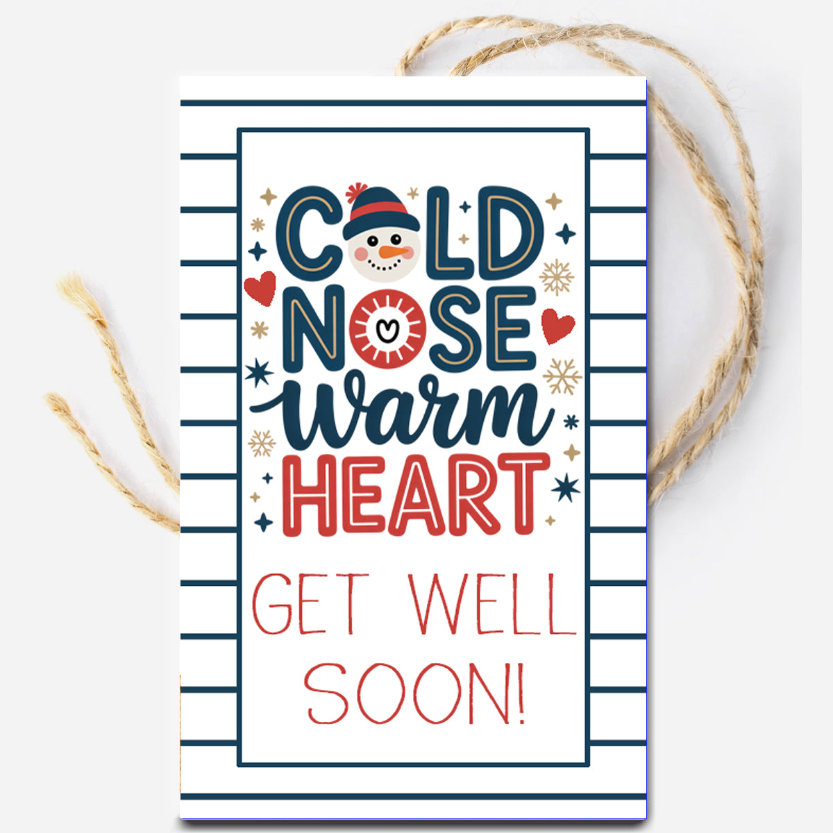 Cold Nose Warm Heart Tissue Instant Download Tag
