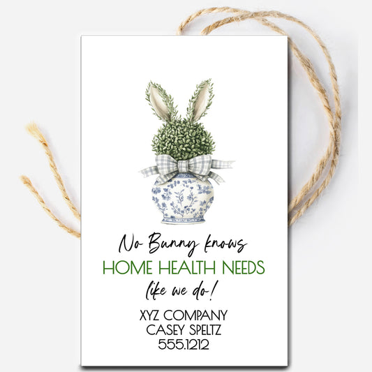 Topiary Bunny Marketing Gift Tag