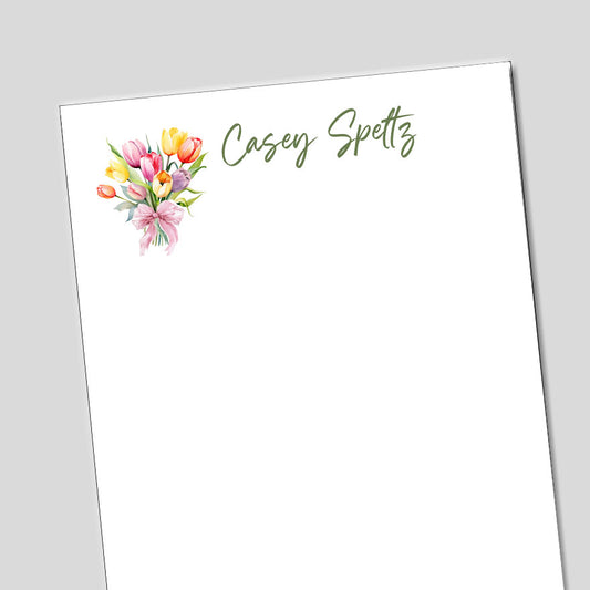 Tulips with Bow Notepad
