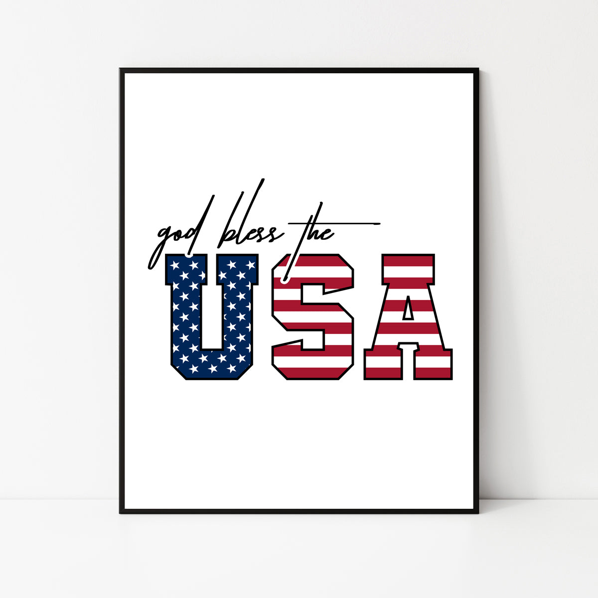 God Bless the USA Sign Instant Download