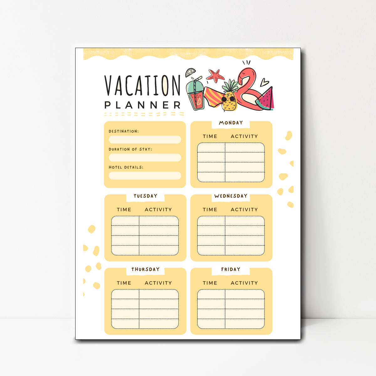 Vacation Planner INSTANT DOWNLOAD Wacky kracker vacation-planner-instant-download-wacky-kracker