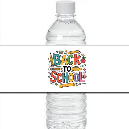 Back to School Water Bottle Instant Download