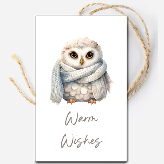 Warm Wishes Gift Tag Instant Download