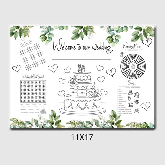Wedding Placemat Instant Download